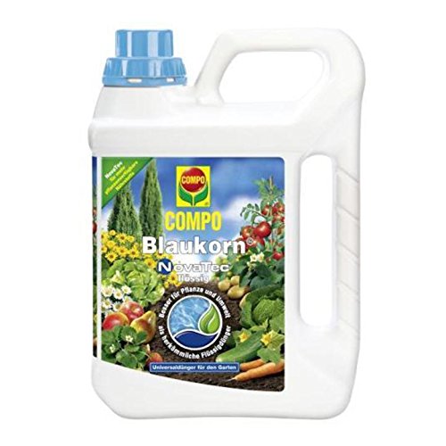 3 x 2,5 Liter COMPO Blaukorn NovaTec flüssig Universaldünger, NPK 8+8+6 von Compo