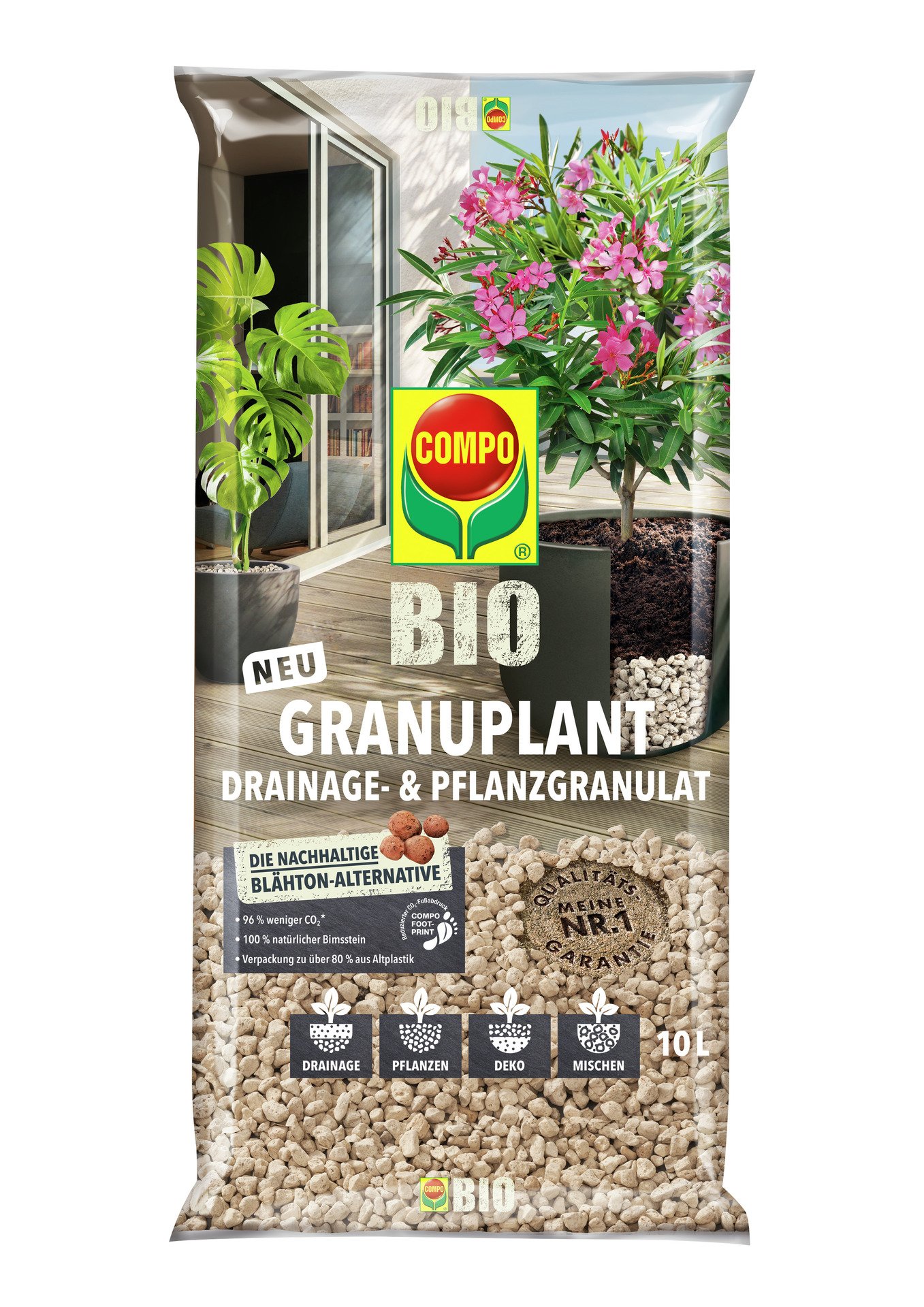 BIO GRANUPLANT Drainage- und Pflanzgranulat 10L von Compo