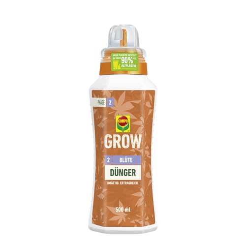 GROW Blüte Dünger - Spezialdünger für die Blütephase - mineralisch - 500 ml von Compo