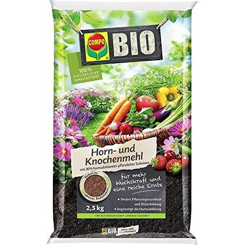 COMPO BIO Horn- und Knochenmehl, Hochwertiger Natur-Dünger, Auch ideal als Tomatendünger, 2,5 kg von Compo