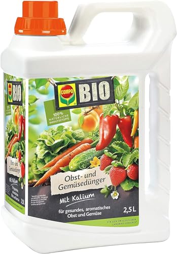 COMPO BIO Obst- und Gemüsedünger - Bio Flüssigdünger für Obst und Gemüse - Kalium Dünger - 2,5 Liter von Compo