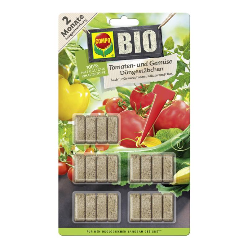 COMPO BIO Tomaten- und Gemüse Düngestäbchen 20 Stäbchen von Compo
