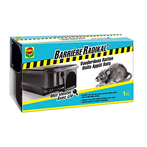 COMPO Barrière Radikal Futterbox Ratten für alle Köder geeignet mit Kinder- und tiersicherem Verschluss, mit Schlüssel, 1 Stück von Compo