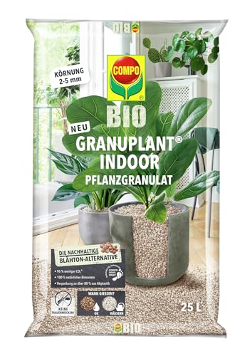 COMPO Bio GRANUPLANT Indoor Drainage- und Pflanzgranulat – 100 Prozent natürlicher Bimsstein – nachhaltige Alternative zu Blähton – 6 Liter von Compo