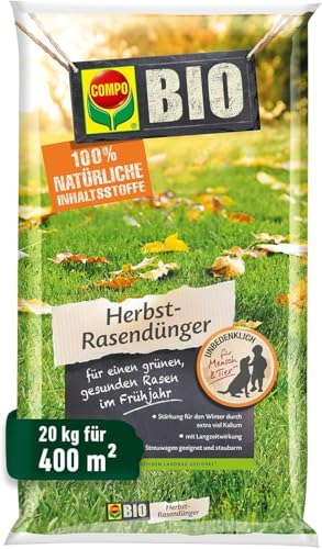 COMPO COMPO BIO Herbst-Rasendünger 20 KG für 400 m² von Compo