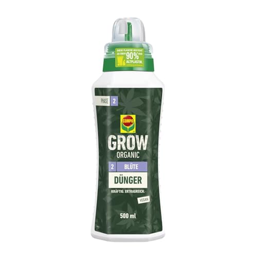 COMPO GROW ORGANIC Blüte Dünger - Spezialdünger für die Blütephase - organisch - 500ml von Compo