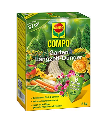 COMPO Langzeit-Dünger 2 kg für Gartenblumen, Obst und Gemüse von Compo