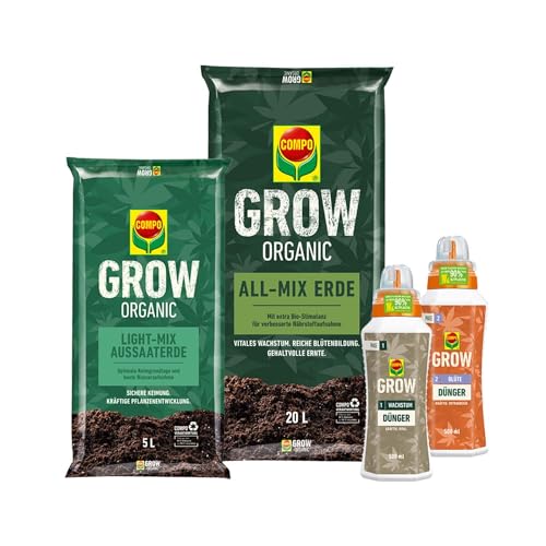 COMPO GROW Box S für die Aussaat von Spezialkulturen im Indoor- & Outdoorbereich und eine optimale Wachstums- & Blütenphase (Small) von Terrasan