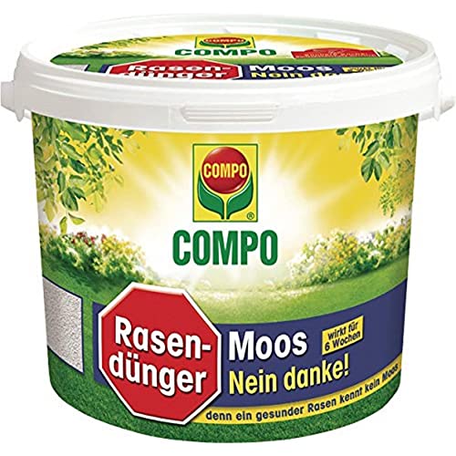 Compo Rasendünger Moos -nein Danke! mit 6 Wochen Wirkung, Feingranulat, 4 kg, 160 m² von Compo