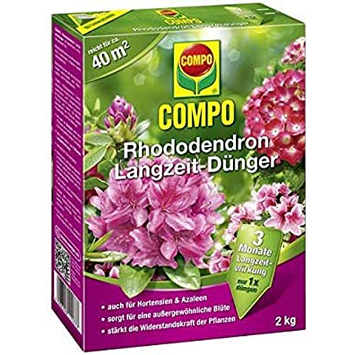 COMPO Rhododendron Langzeit-Dünger, 2 kg, Sie erhalten 1 Packung von Compo