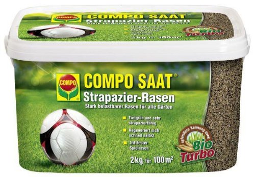 COMPO SAAT Strapazier-Rasen 2 kg | ein optimaler Spiel- u. Sportrasen von Compo