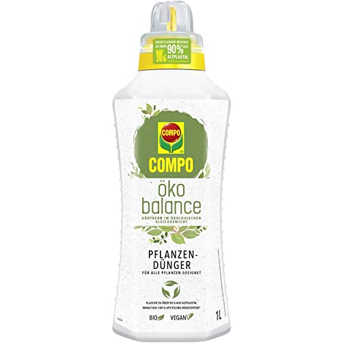 COMPO öko balance Pflanzdünger, Für alle Pflanzen geeignet, Auch ideal als Tomatendünger, Bio-Dünger, Vegan, 1 Liter von Compo