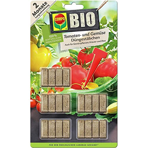 Compo Bio Tomaten- und Gemüse Düngestäbchen und 2 Monate Langzeitwirkung, 20 Stück von Compo