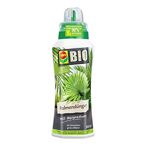 COMPO BIO Palmendünger für alle Zimmer-, Balkon- und Terrassenpflanzen, 100% natürliche Inhaltsstoffe, Spezial-Flüssig-Dünger mit extra Magnesium und Eisen, 500 ml von Compo