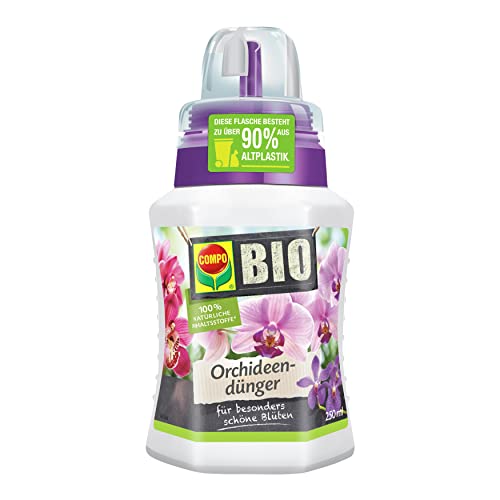 COMPO BIO Orchideendünger für alle Orchideen, 100% natürliche Inhaltsstoffe, Spezial-Flüssig-Dünger, 250 ml von Compo