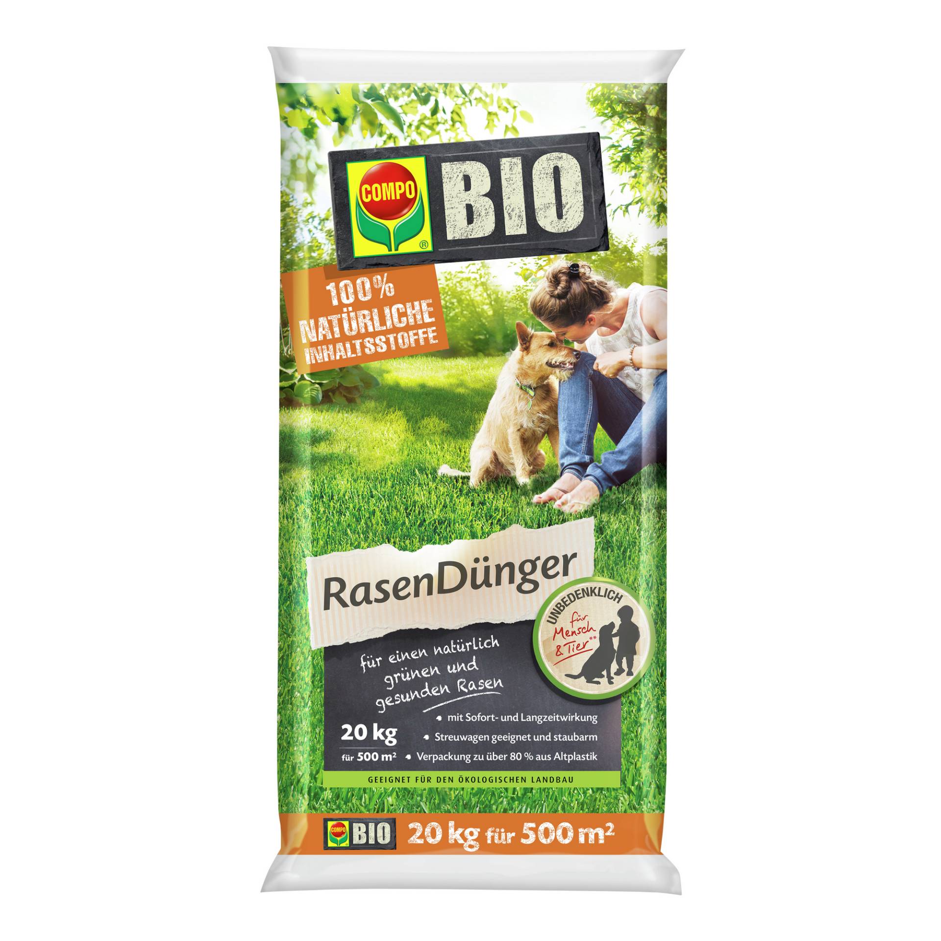 Compo Bio-Rasendünger 20 kg für 500 m² von Compo