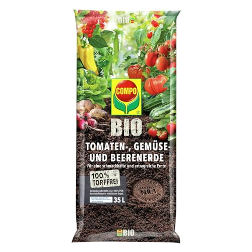 Compo Bio Tomaten-, Gemüse u. Beerenerde torffrei, 35 Liter von Compo