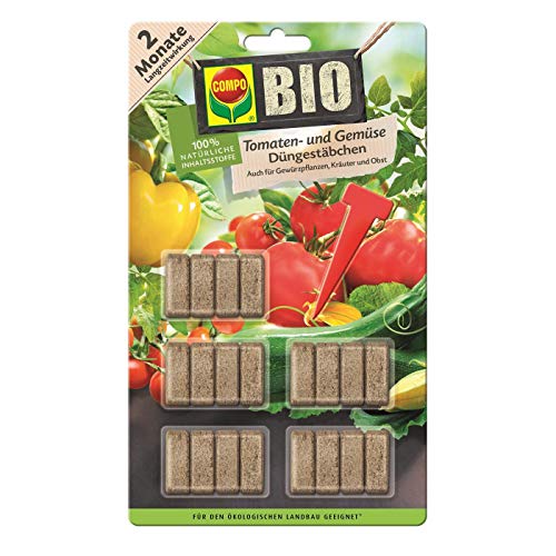 Compo Bio Tomaten- und Gemüse Düngestäbchen und 2 Monate Langzeitwirkung, 60 Stück von Compo