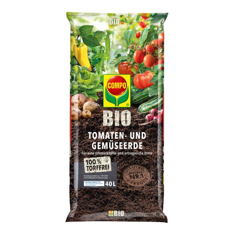 Compo Bio Tomaten- und Gemüseerde torffrei 2.040 l (51 x 40 l) 1 Palette von Compo