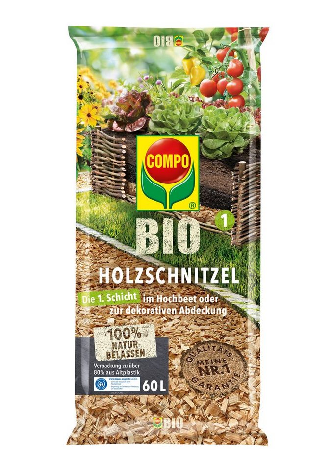 Compo Blumenerde COMPO BIO Holzschnitzel, 60 Ltr von Compo