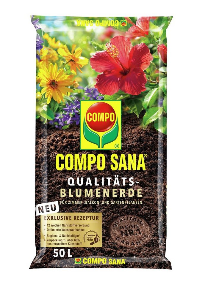 Compo Blumenerde COMPO Sana Qualitäts Blumenerde, 50 Ltr von Compo
