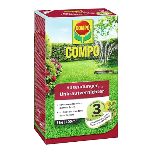 Compo FLORANID Rasendünger Plus Unkrautvernichter, 3 Monate Langzeitwirkung, Feingranulat, 3 kg, 100 m² Compo FLORANID Rasendünger Plus Unkrautvernichter, 3 Monate Langzeitwirkung, Feingranulat, 3 kg, 100 m² von Compo