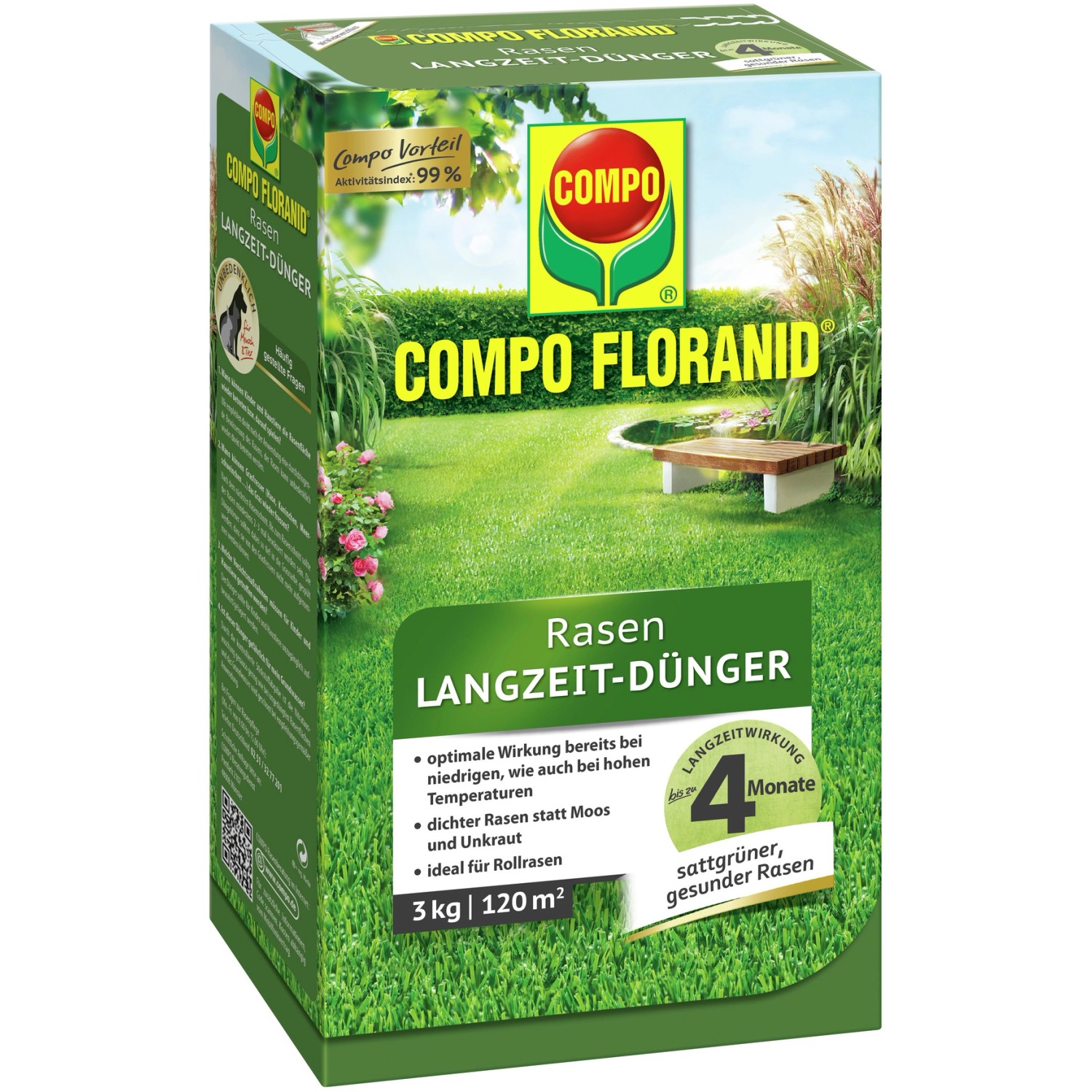 Compo Rasen-Langzeitdünger 3 kg von Compo