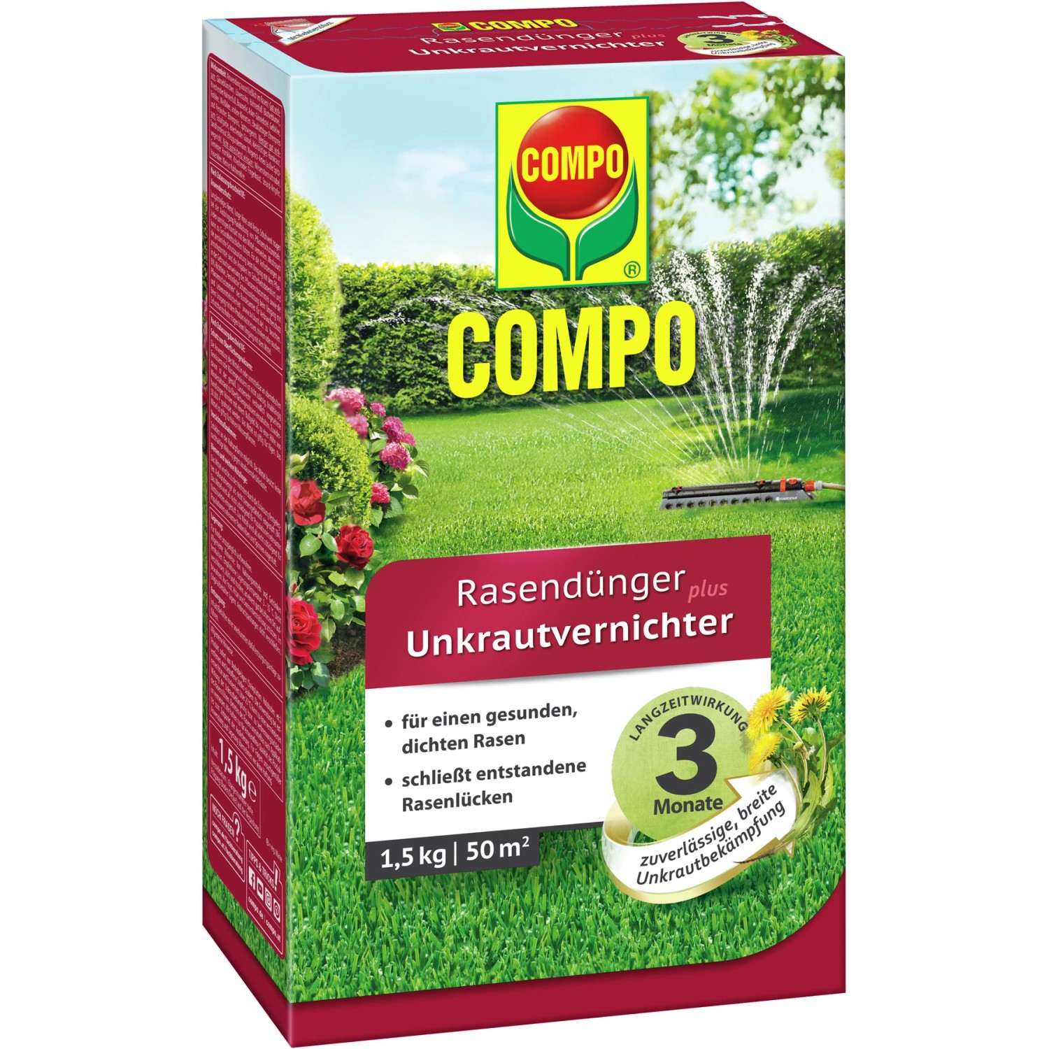 Compo Rasendünger plus Unkrautvernichter 1,5 kg für 50 m² von Compo