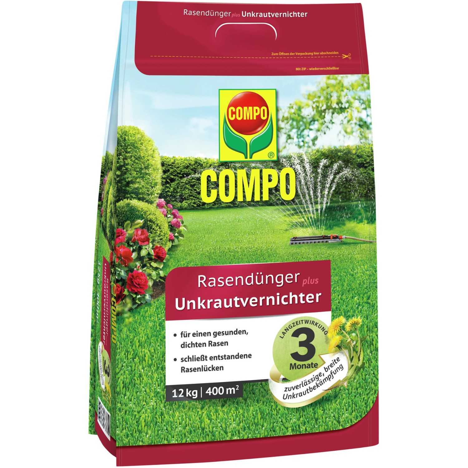 Compo Rasendünger plus Unkrautvernichter 12 kg für 400 m² von Compo