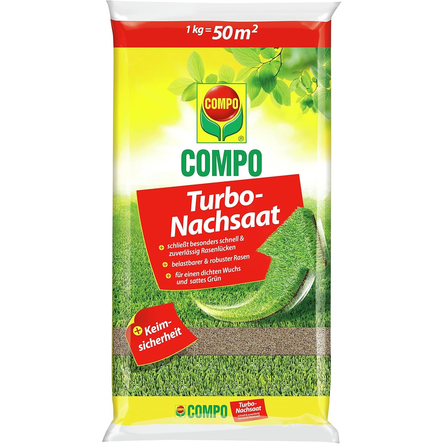 Compo Rasen Nachsaat Turbo 1 kg von Compo