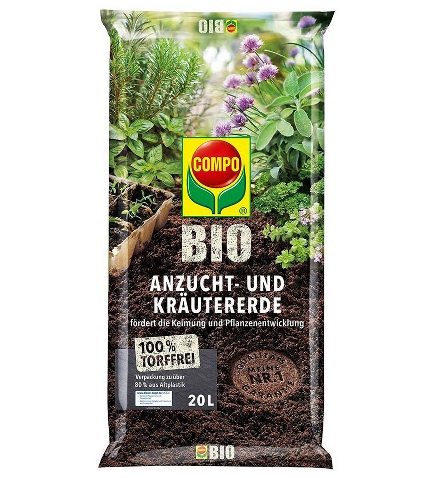 Compo Pflanzendünger COMPO Bio Anzucht und Kräutererde, 20 Ltr von Compo