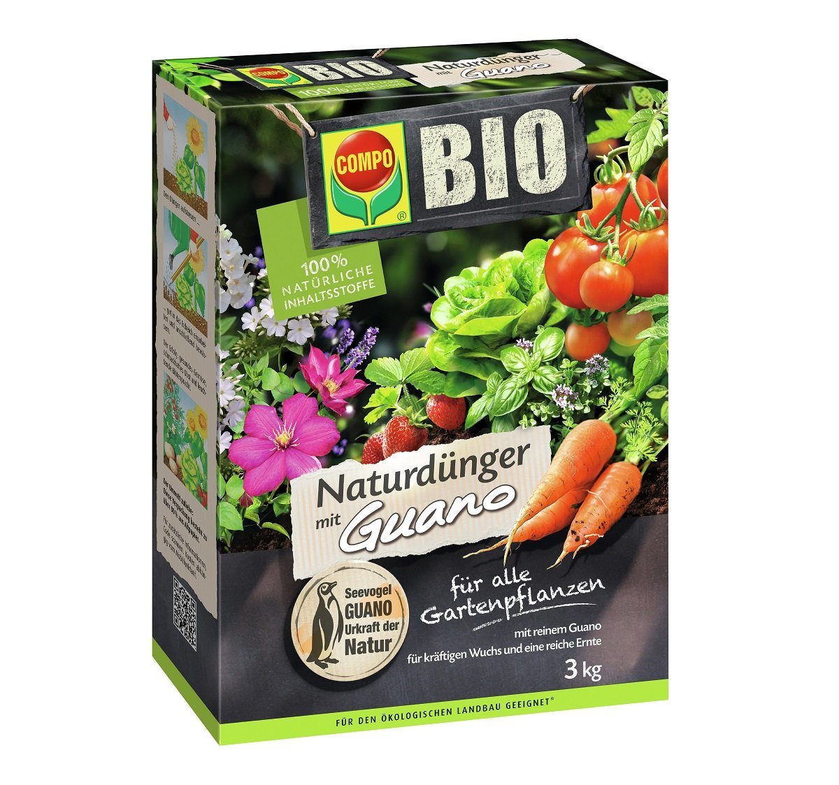 Compo Pflanzendünger COMPO Bio Naturdünger Guano 3 Kg von Compo