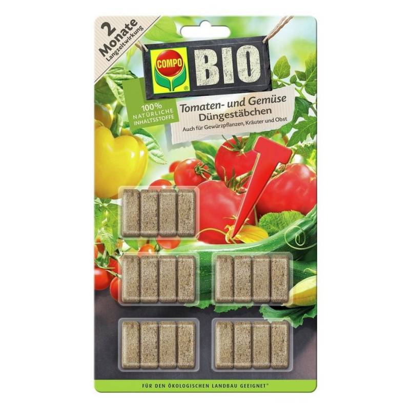 Compo Pflanzendünger COMPO Bio Tomaten- und Gemüsedüngestäbchen (20 Stk) von Compo