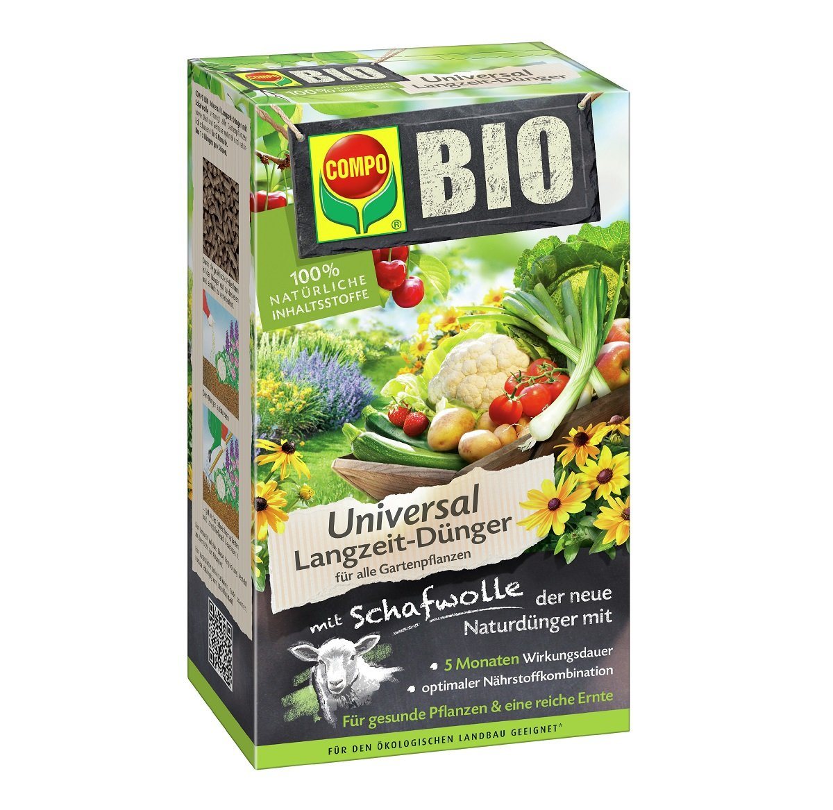 Compo Pflanzendünger COMPO Bio Universal Langzeitdünger mit Schafwolle 2 Kg von Compo