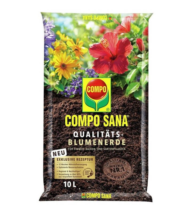Compo Pflanzendünger COMPO Sana Qualitäts Blumenerde 10 Ltr von Compo