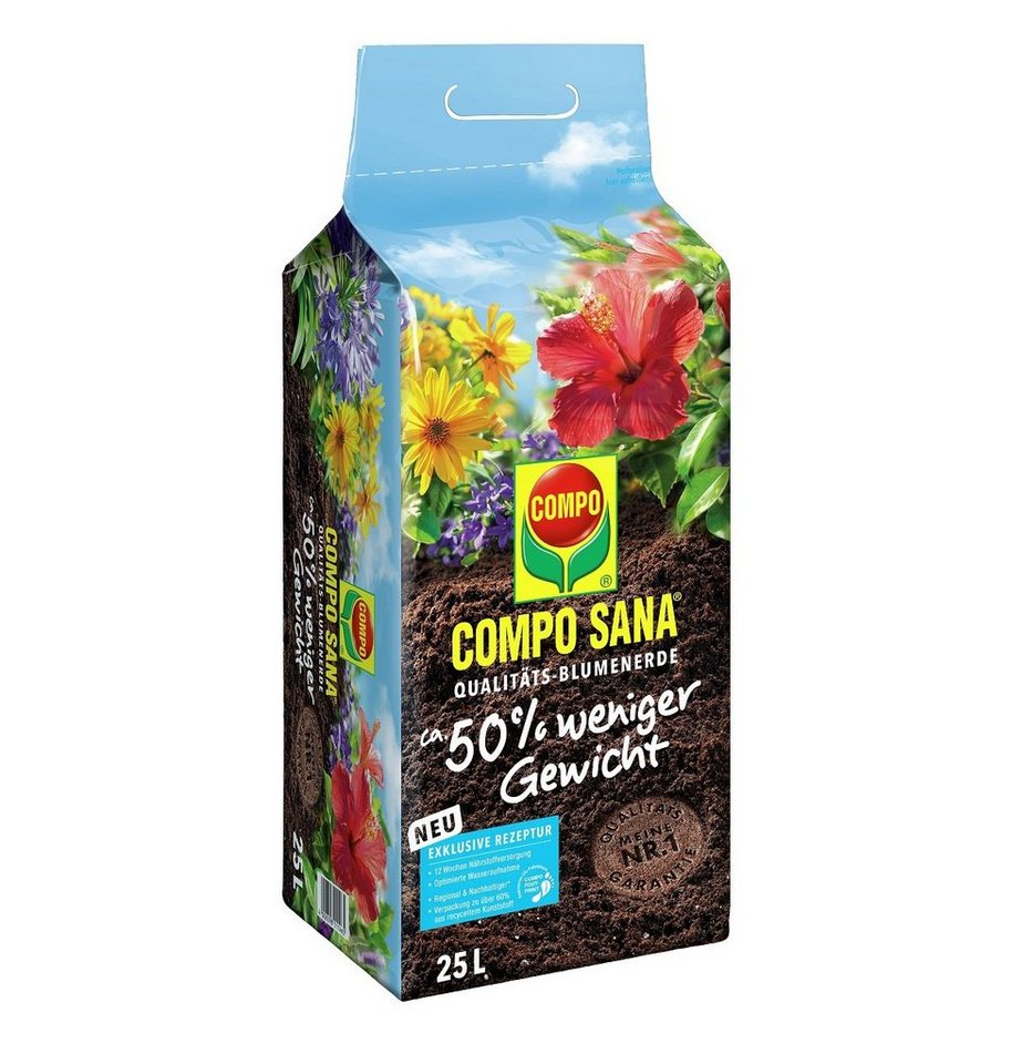 Compo Pflanzendünger COMPO Sana Qualitäts Blumenerde 25 Ltr von Compo