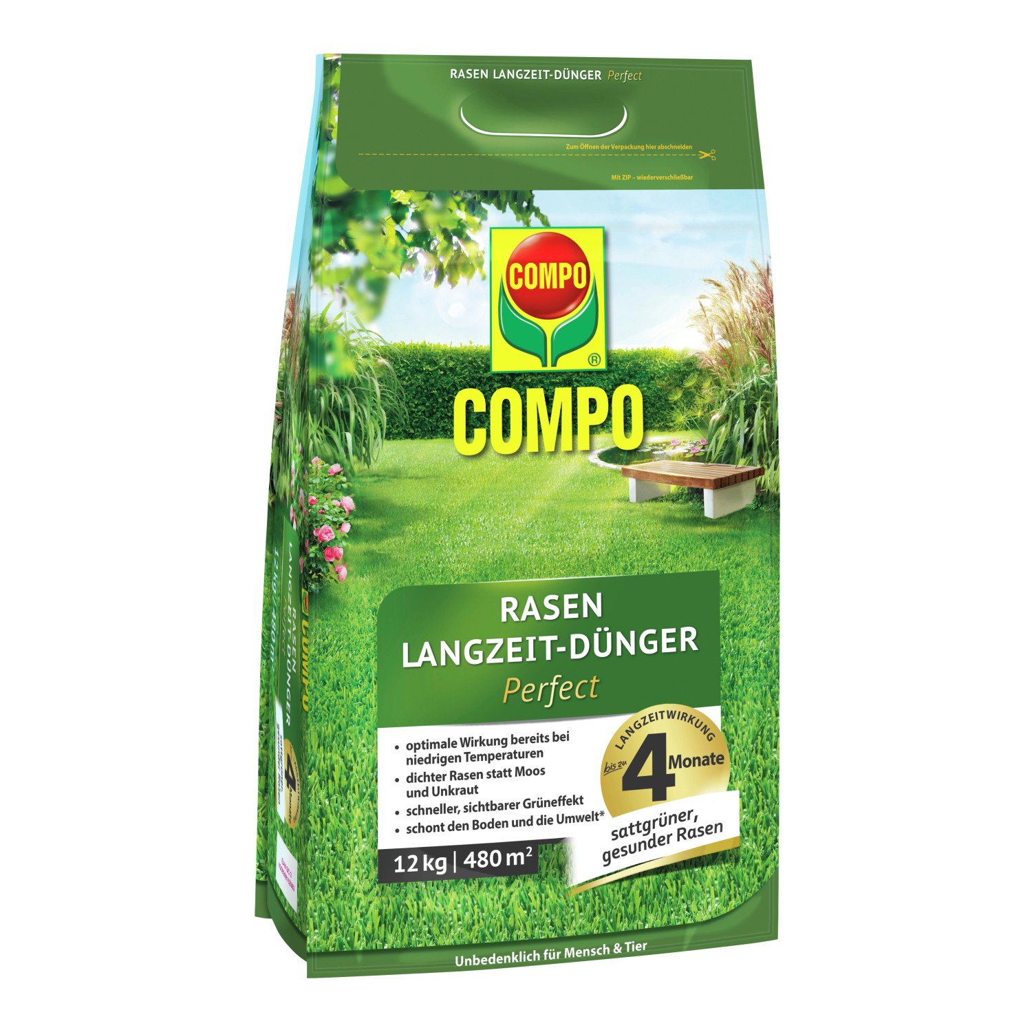 Compo Rasen Langzeit-Dünger Perfect 12 kg von Compo