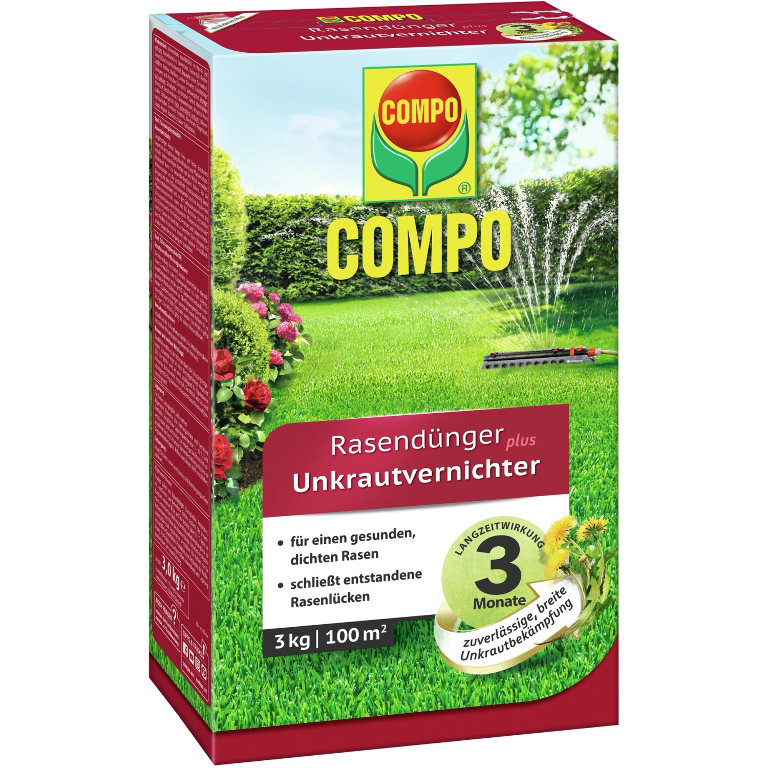 Compo Rasendünger plus Unkrautvernichter 3 kg für 100 m² von Compo