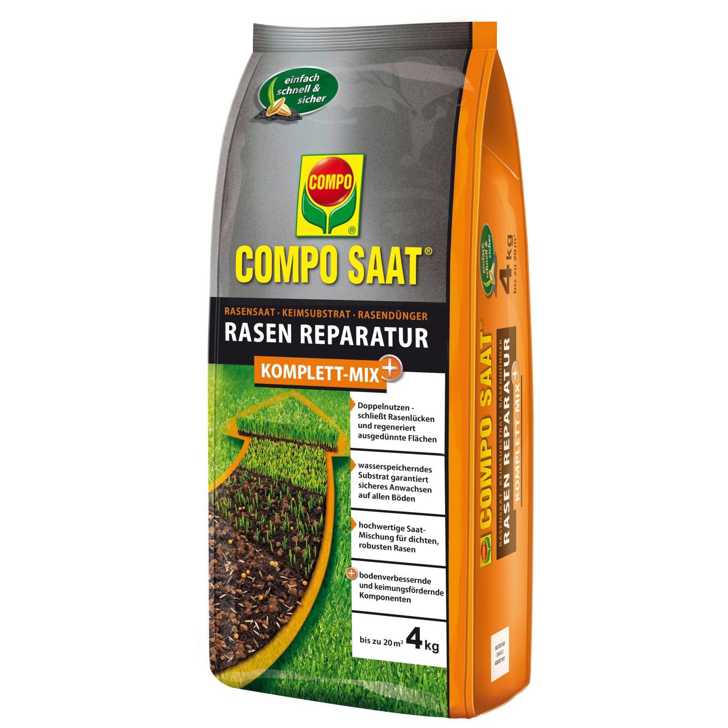 Compo Saat Rasen-Reparatur Komplett Mix+ 4 kg von Compo