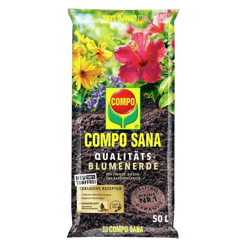 Compo Sana Qualitäts-Blumenerde torffrei 50 l von Compo