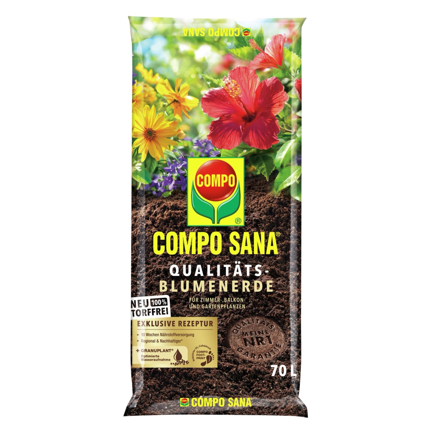 Compo Sana Qualitäts-Blumenerde torffrei 70 l Compo Sana Qualitäts-Blumenerde torffrei 70 l von Compo