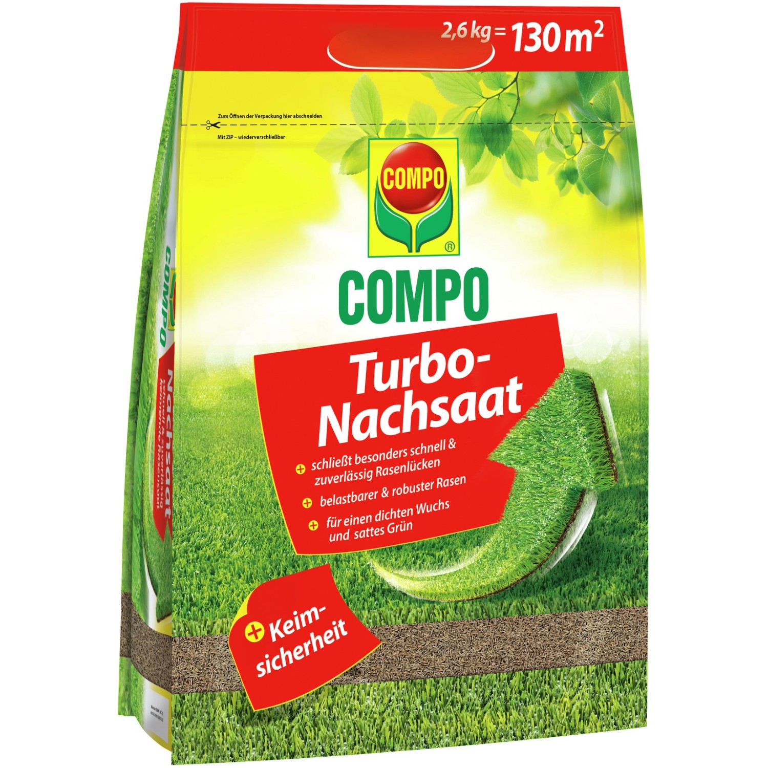 Compo Turbo Nachsaat 2,6 kg für 130 m² von Compo