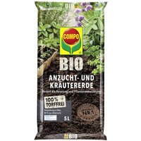 Bio Anzucht- und Kräutererde torffrei - 5 Liter - Compo von Compo