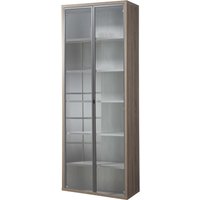 Composad Aktenschrank "DISEGNO, Bücherregal mit 2 Glastüren,", verstellbare Böden, Höhe 217 cm, 100% recyceltes Holz, Made in Italy von Composad