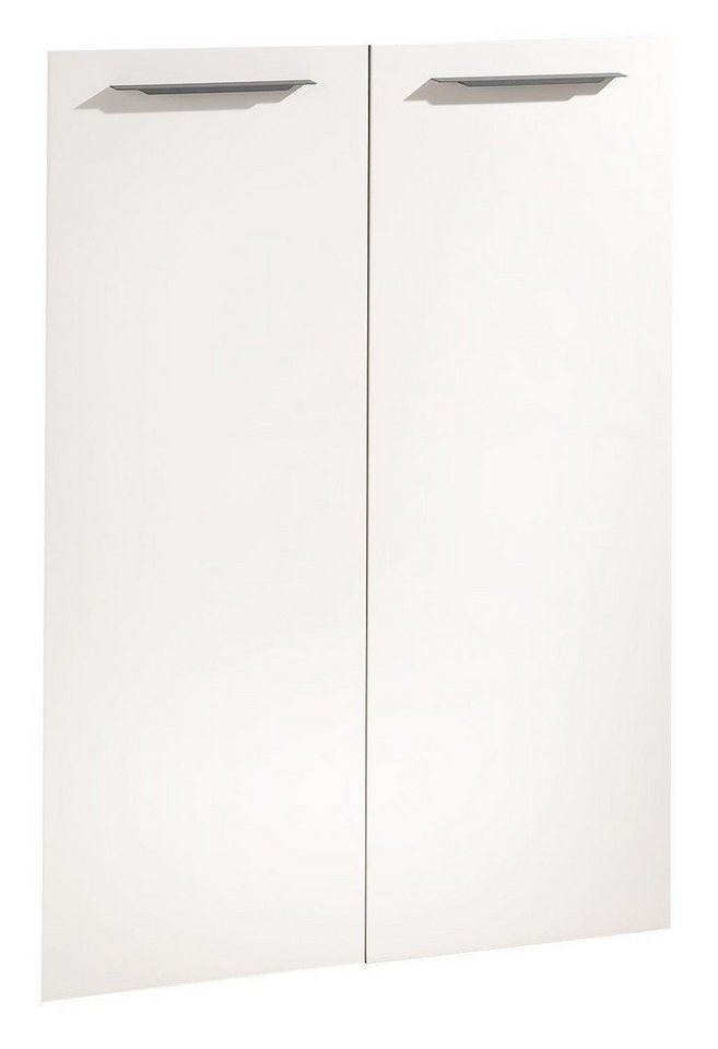 Composad Schranktür 2er Set DISEGNO, H 105 cm, Cremeweiß Hochglanz, (2 St), B 75 cm x H 105 cm von Composad