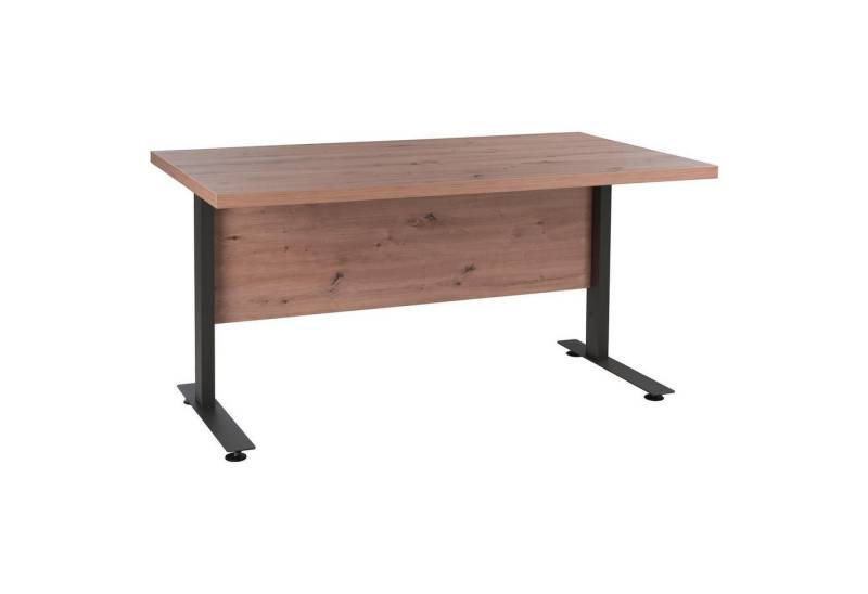 Composad Schreibtisch RILEGA, Anthrazit, Artisan Eiche Dekor, Metallgestell, B 150 x H 75 x T 80 cm von Composad