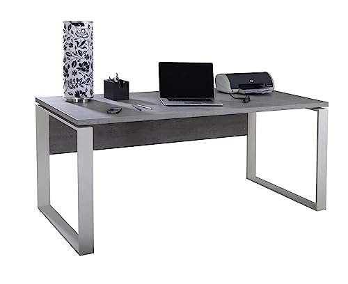 Composad | Schreibtisch der Linie Zeichno, moderner PC-Schreibtisch, (BxHxT) 170 x 74,50 x 80 cm, Farbe Betongrau, für Büro, Studio, Made in Italy von Composad