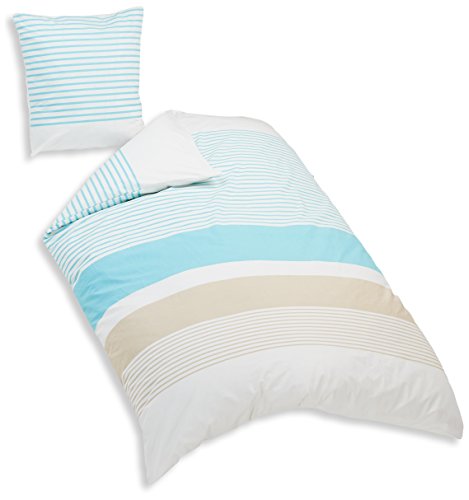 Comptoir du Linge Einzelbett, Baumwolle, Aqua, 200x140x0,5 cm von Comptoir du Linge