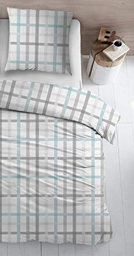 Comptoir du Linge Bettbezug Bedruckt mehr Kissenhülle Baumwolle Türkis 140 x 200 cm von Comptoir du Linge