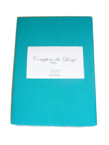 Comptoir du Linge – Bettbezug Uni Baumwolle, türkis, 220 x 240 cm von Comptoir du Linge